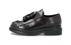 DERBY Upla Boda IN PELLE TESTA DI MORO CON FRANGE E NAPPINE